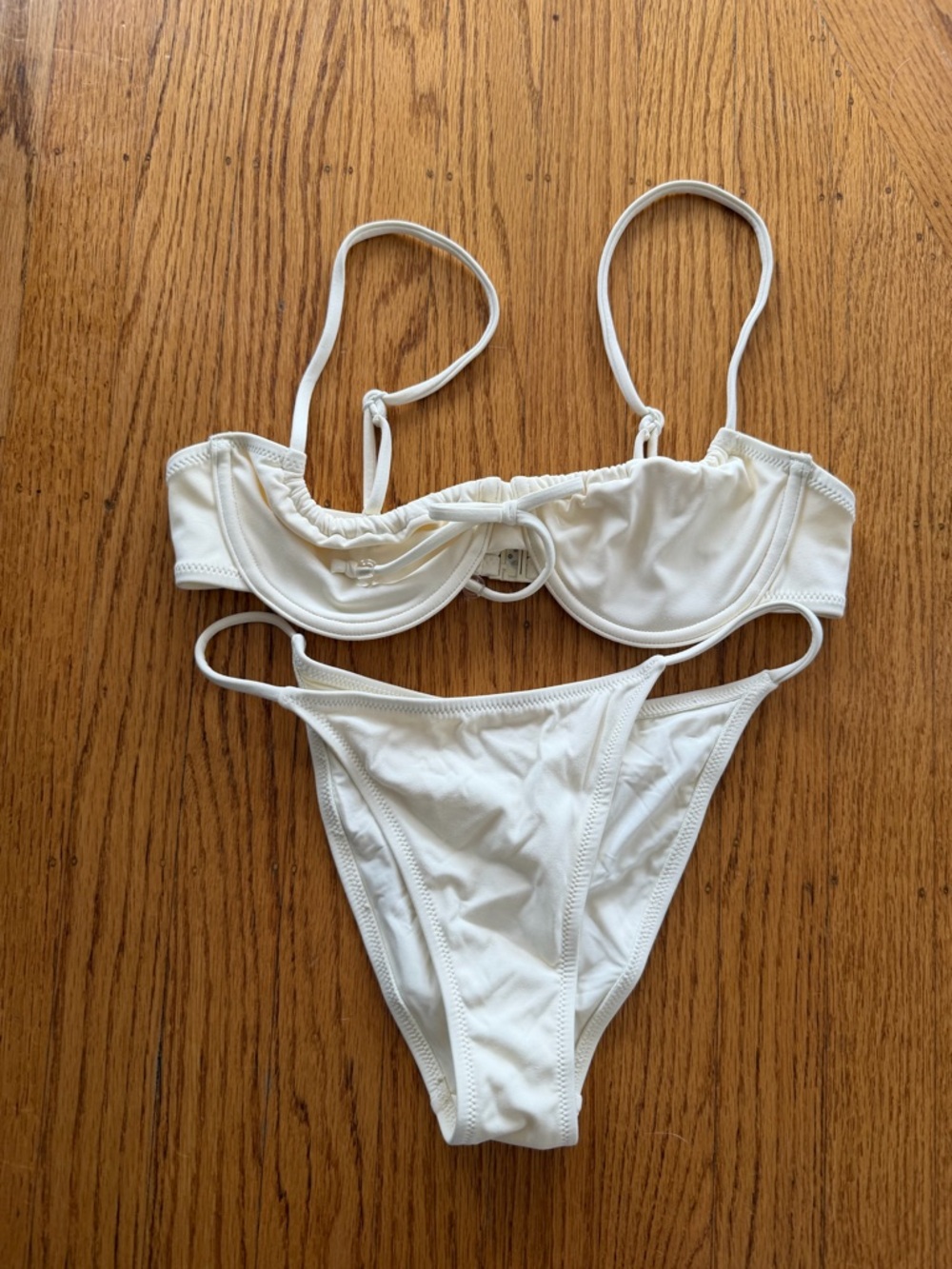 Solid and Striped by Sofia Richie Cream Bikini Set Size S